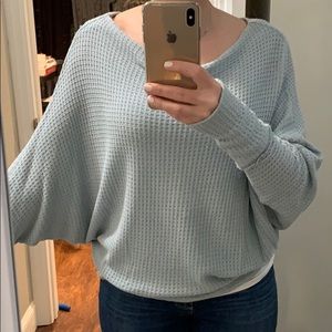 Free People Dolman style waffle knit long sleeve